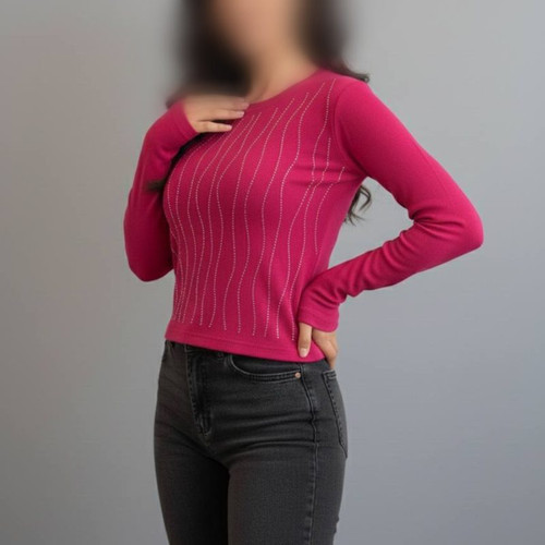 ️نیمتنه نگینی استین فینگردار (ارسال رایگان)